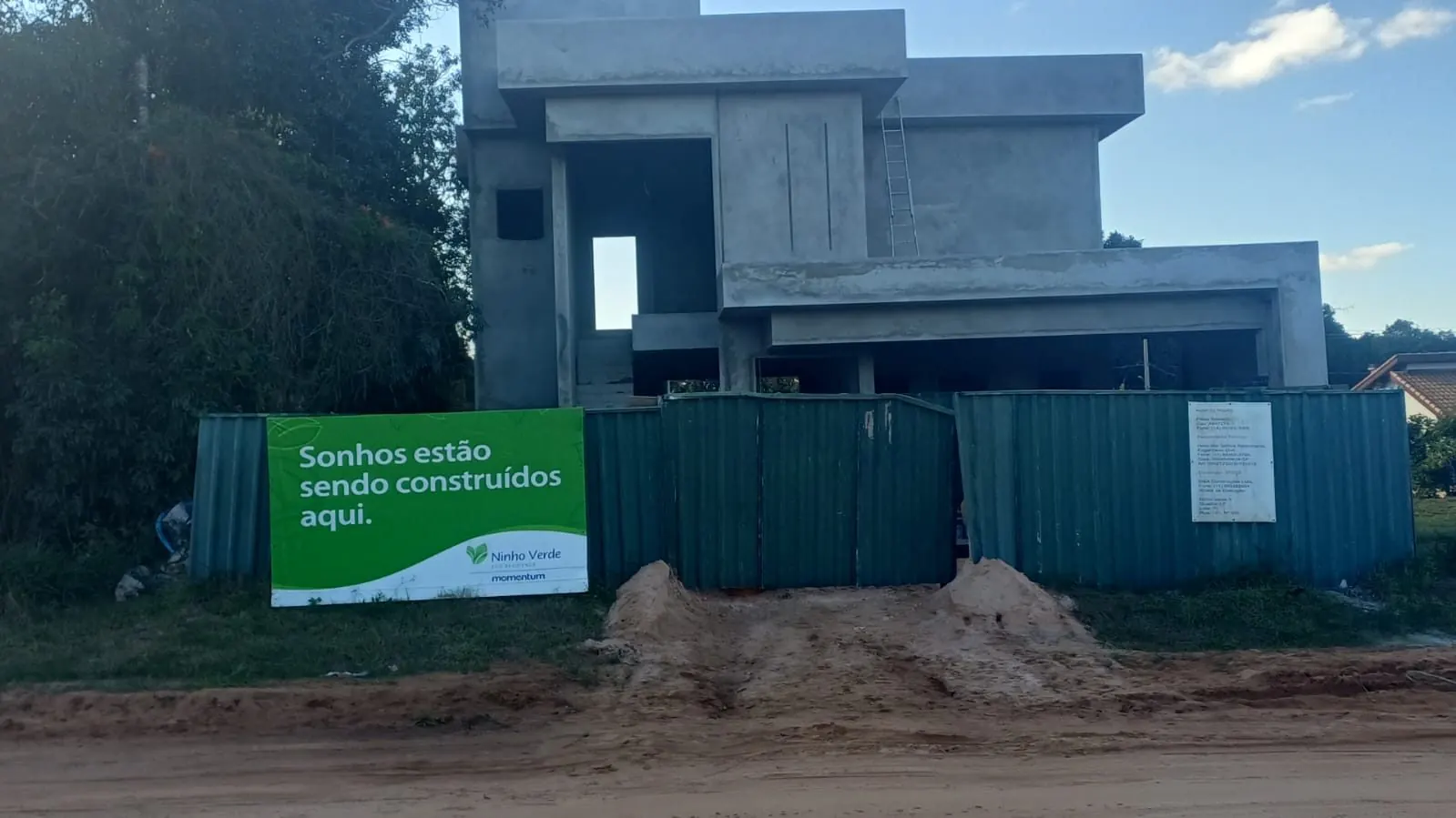 Obra em Andamento no Ninho Verde 2